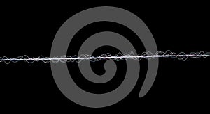 Minimalist sound wave data visualization effect