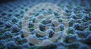 Abstract representation of a dense cellular network