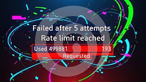 Failed attempt message isolated on white background