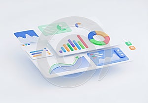 Digital data analytics dashboard