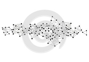 Complex network graph illustrating interconnected nodes and pathways