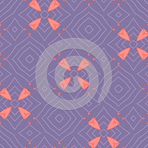Repeating triangular pattern on purple square background