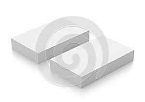 Two identical rectangular blocks positioned diagonally on a white background
