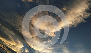 An Image Of A Dramatic cloudscape In A Dark-blue Tropical Sky