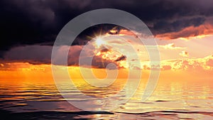 dramatic ocean sunset sky background