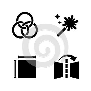 Image editing. Simple Related Vector Icons