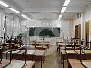 The image of empty classroom