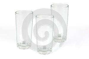 Image of an empty and clear drinking glasses