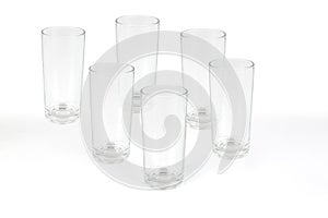 Image of an empty and clear drinking glasses