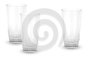 Image of an empty and clear drinking glasses