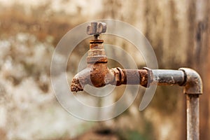 Image of a empty and dry water tap because of huge water crisis in India and Worldwide