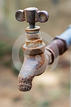 Image of a empty and dry water tap because of huge water crisis in India and Worldwide