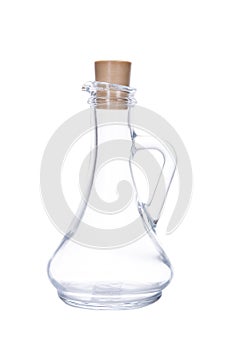 Image of Empty oil or vinegar bottle isolated on white