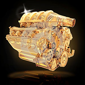 The image engine on black background