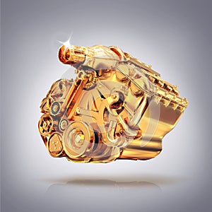 The image engine on grey background