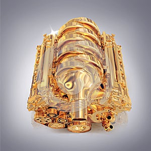 The image engine on grey background