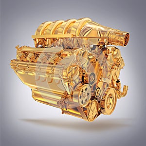 The image engine on grey background