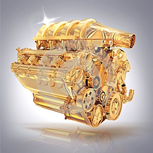 The image engine on grey background