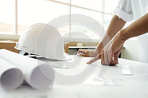 Image of engineer meeting for architectural project.