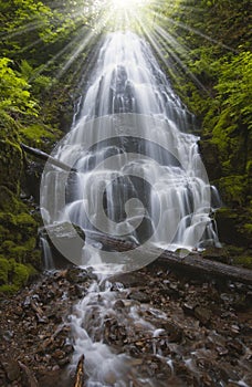 Image of Fairy Falls in Columbia Gorge River