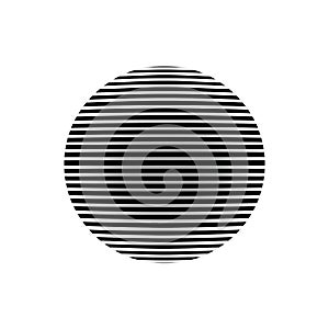 Abstract Black and White Striped Circle