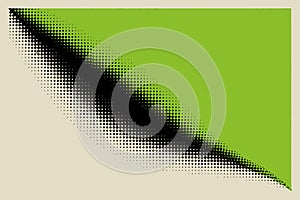Abstract green and black halftone art Vector