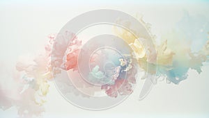 Abstract Pastel Ink Cloud