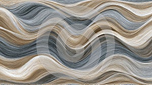 Abstract undulating pattern with shades of beige, grey, and white creates depth