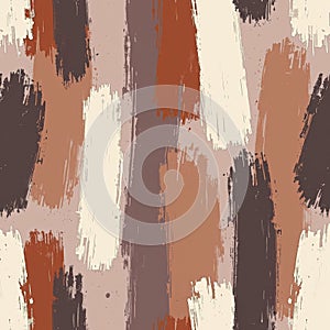 Abstract brushstroke pattern in earthy tones of brown, cream, and rust
