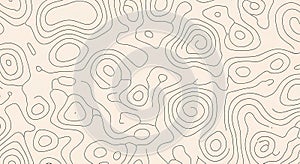 Abstract Topographic Contour Lines Pattern