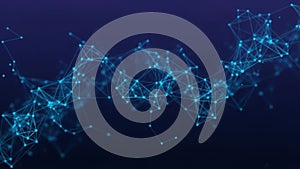 Abstract network connections isolated on white background