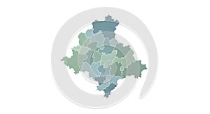 Abstract Geometric Map with Gradient Colors