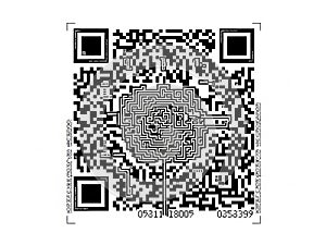 Black and white qr code