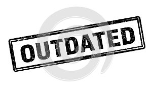 Outdated stamp isolated on white background