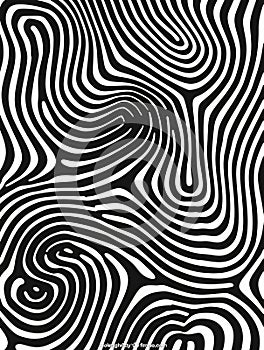 Abstract Black And White Swirling Pattern