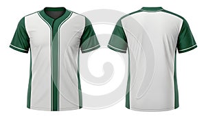 Blank Baseball Jersey Mockup - Front and Back