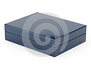 Blue rectangular box isolated on white background
