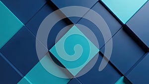 Abstract blue cubes pattern