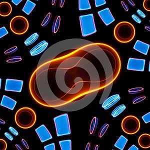 Neon Abstract Cellular Division