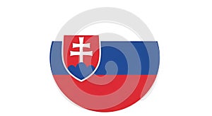 Slovak Flag Emblem in Circle