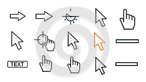 Collection of Cursor Icons and UI Elements