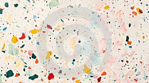 Colorful terrazzo pattern isolated on white background