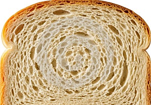 Close-up of a single slice of bread