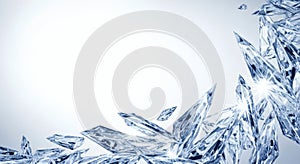 Abstract Crystal Formation on White Background