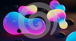 Abstract Colorful Liquid Blobs