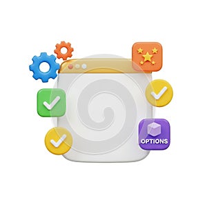 App interface elements isolated on white background