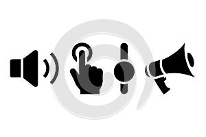 Audio Control Set for User Interface and Web Design