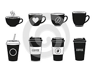 Assorted coffee cups and mugs