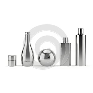 This is a collection of metallic objects with different shapes and sizes