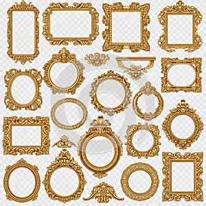 Decorative frames collection isolated on white background isolated on white background